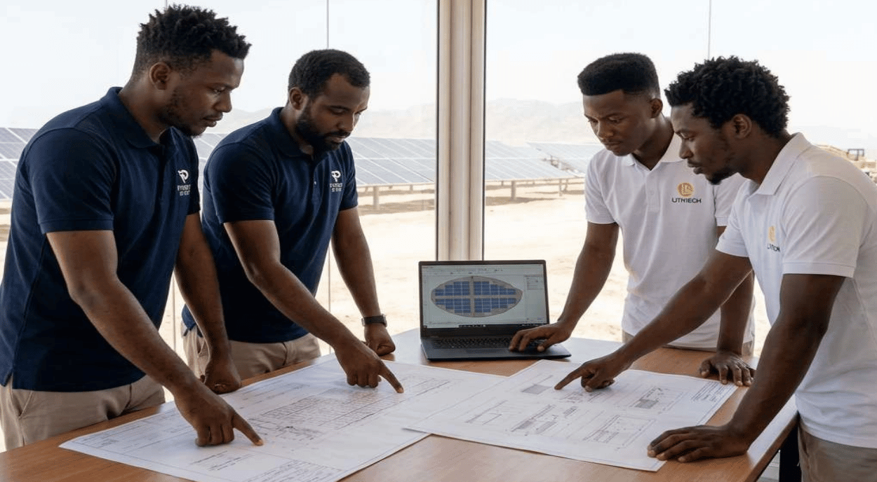 Phoenix Hi-Tech engineers reviewing project plans